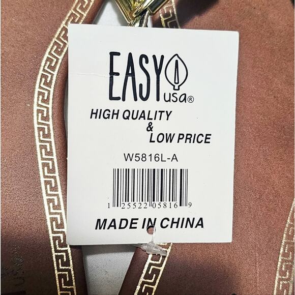 FREE with bundle! Easy USA New black & gold sandals size 7 - Picture 5 of 6